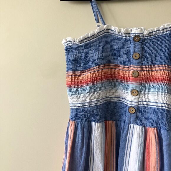 Angie Smocked Bodice Stripe Midi Dress - Picture 4 of 8